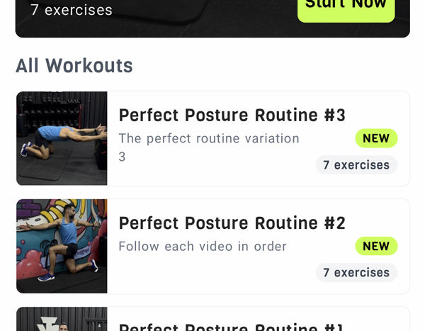 Your Workouts screenshot